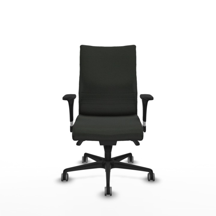 Albacete confidente sincro bali negro brazos 1D base nailon ruedas 65mm engomadas