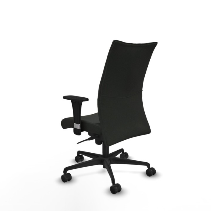 Albacete confidente sincro bali negro brazos 1D base nailon ruedas 65 mm nailon