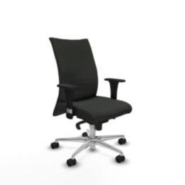 Albacete confidente sincro bali negro brazos 1D base aluminio ruedas 65 mm nailon