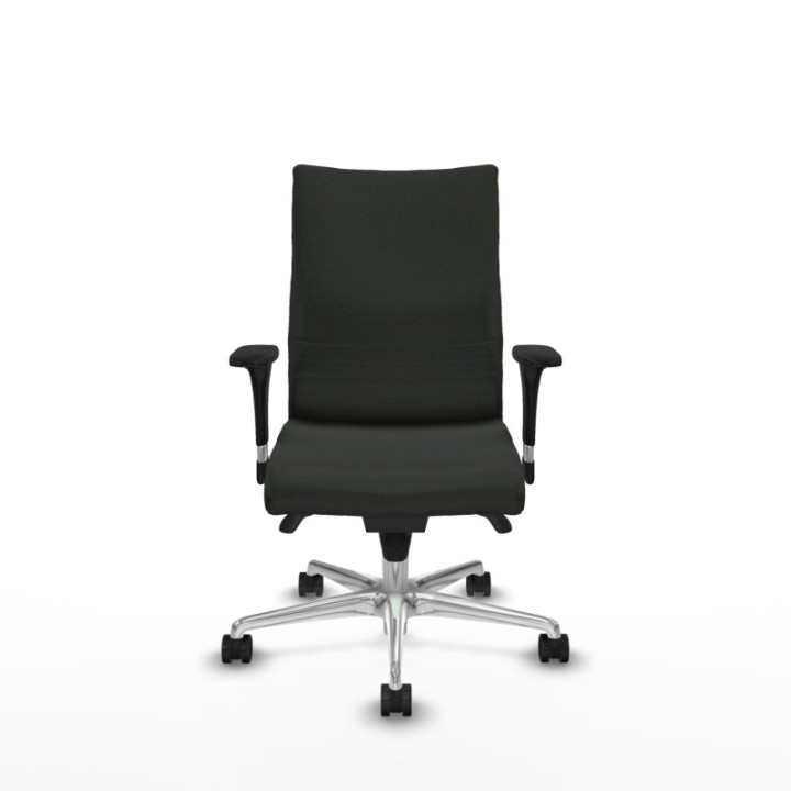 Albacete confidente sincro bali negro brazos 1D base aluminio ruedas 65 mm nailon