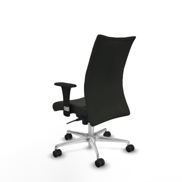 Albacete confidente sincro bali negro brazos 1D base aluminio ruedas 65 mm nailon