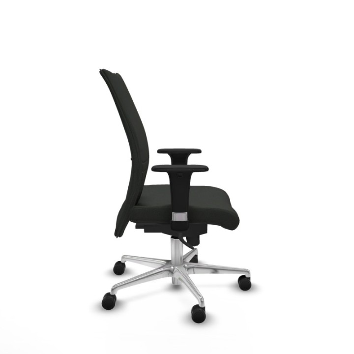 Albacete confidente sincro bali negro brazos 1D base aluminio ruedas 65 mm nailon