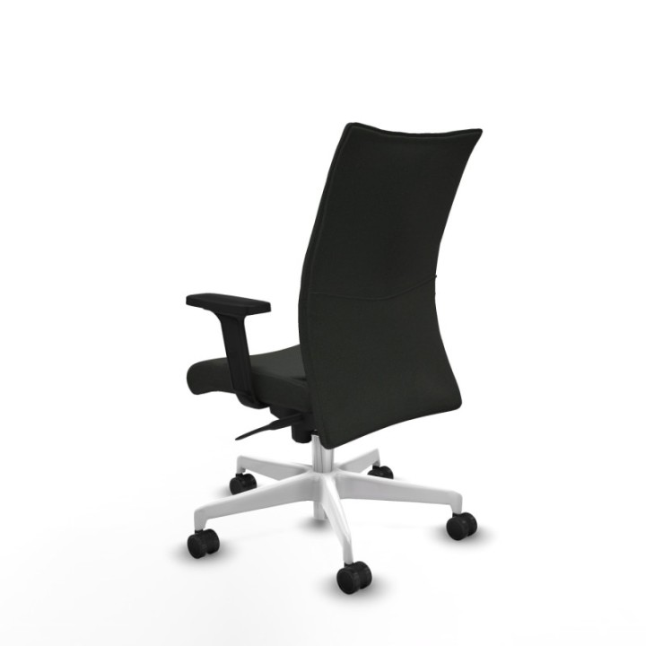 Albacete confidente sincro bali negro brazos 2D base blanca ruedas 65 mm nailon