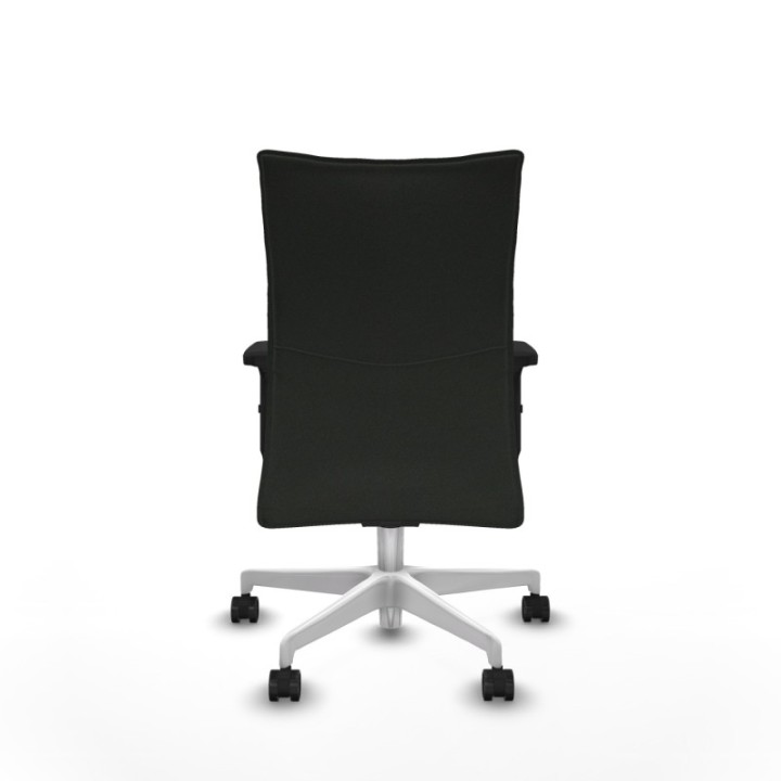 Albacete confidente sincro bali negro brazos 2D base blanca ruedas 65 mm nailon