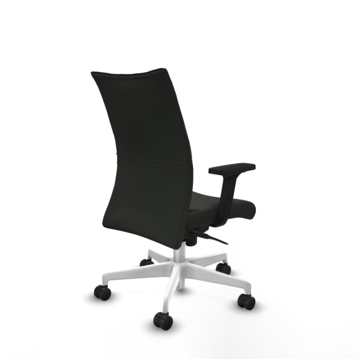 Albacete confidente sincro bali negro brazos 2D base blanca ruedas 65 mm nailon