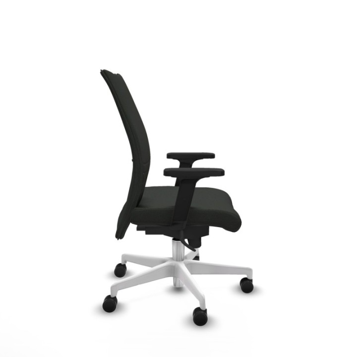 Albacete confidente sincro bali negro brazos 2D base blanca ruedas 65 mm nailon