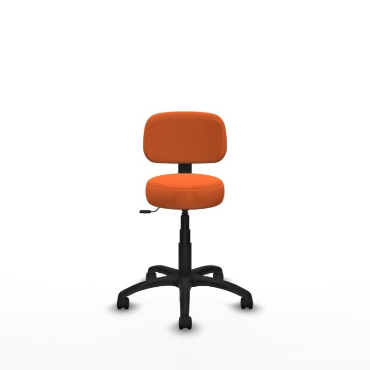 Silla Llanos giratorio bali naranja base poliamida 600 ruedas nailon 50