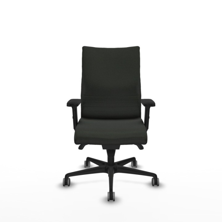 Albacete confidente sincro bali negro brazos 2D base nailon ruedas 65mm engomadas