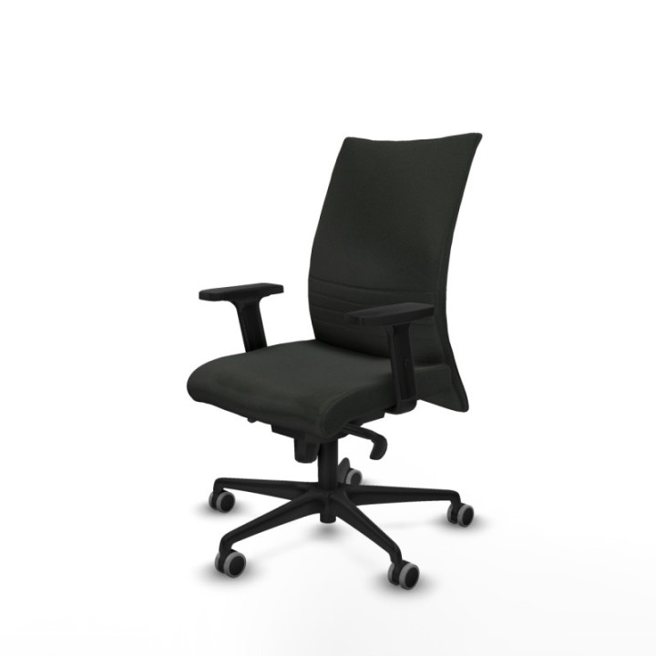 Albacete confidente sincro bali negro brazos 2D base nailon ruedas 65mm engomadas