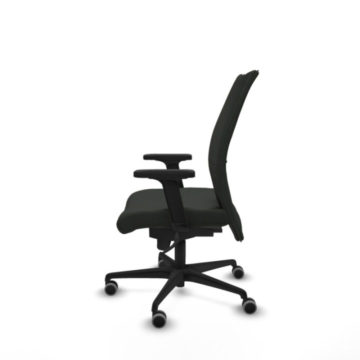 Albacete confidente sincro bali negro brazos 2D base nailon ruedas 65mm engomadas