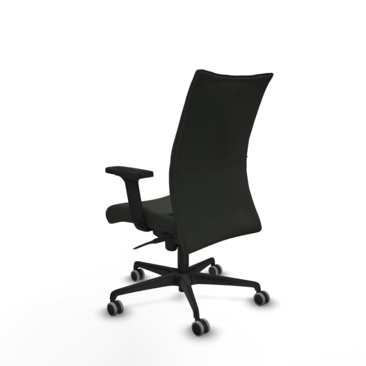 Albacete confidente sincro bali negro brazos 2D base nailon ruedas 65mm engomadas