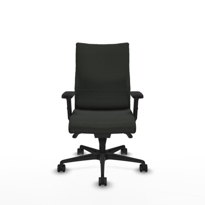 Albacete confidente sincro bali negro brazos 2D base nailon ruedas 65 mm nailon