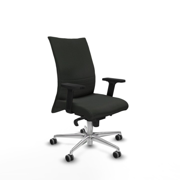 Albacete confidente sincro bali negro brazos 2D base aluminio ruedas 65mm engomadas