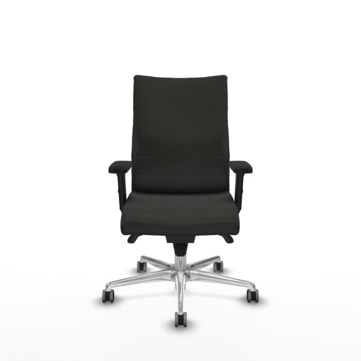 Albacete confidente sincro bali negro brazos 2D base aluminio ruedas 65mm engomadas