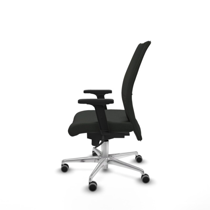 Albacete confidente sincro bali negro brazos 2D base aluminio ruedas 65mm engomadas