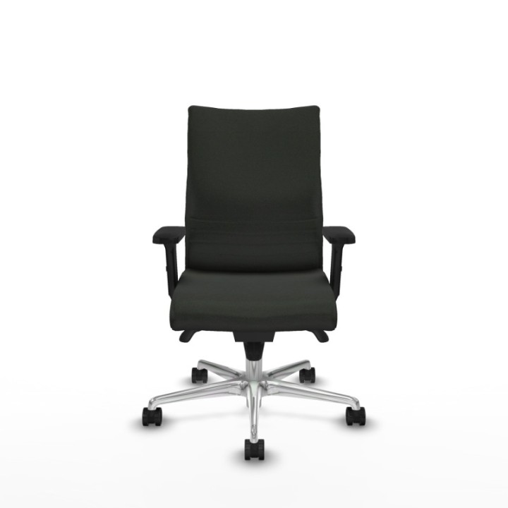 Albacete confidente sincro bali negro brazos 2D base aluminio ruedas 65 mm nailon