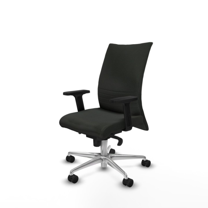 Albacete confidente sincro bali negro brazos 2D base aluminio ruedas 65 mm nailon