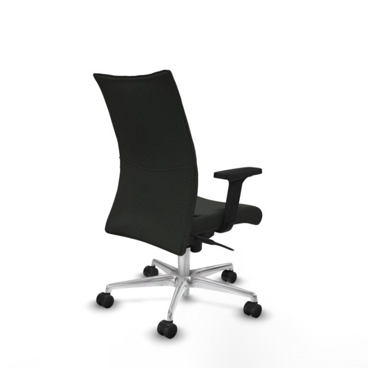 Albacete confidente sincro bali negro brazos 2D base aluminio ruedas 65 mm nailon