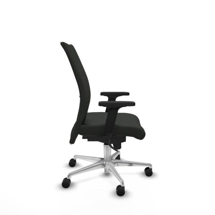 Albacete confidente sincro bali negro brazos 2D base aluminio ruedas 65 mm nailon