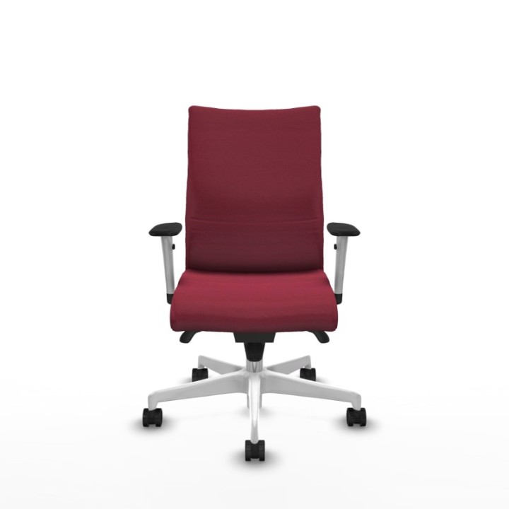 Albacete confidente sincro bali granate brazos 1D blancos base blanca ruedas 65 mm nailon