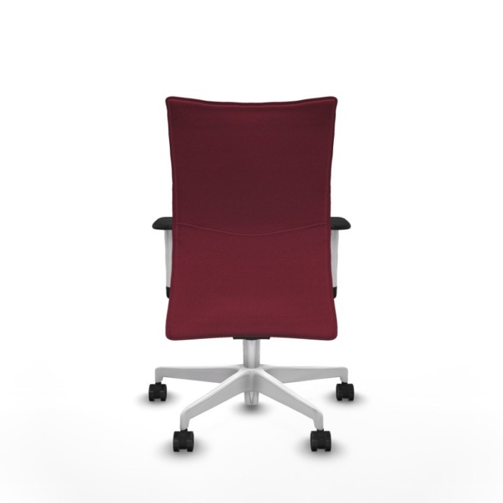 Albacete confidente sincro bali granate brazos 1D blancos base blanca ruedas 65 mm nailon