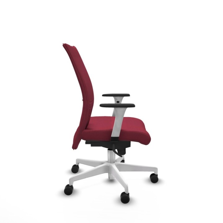 Albacete confidente sincro bali granate brazos 1D blancos base blanca ruedas 65 mm nailon