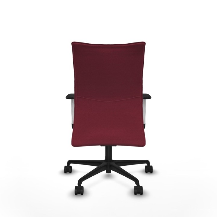 Albacete confidente sincro bali granate brazos 1D blancos base nailon ruedas 65 mm nailon