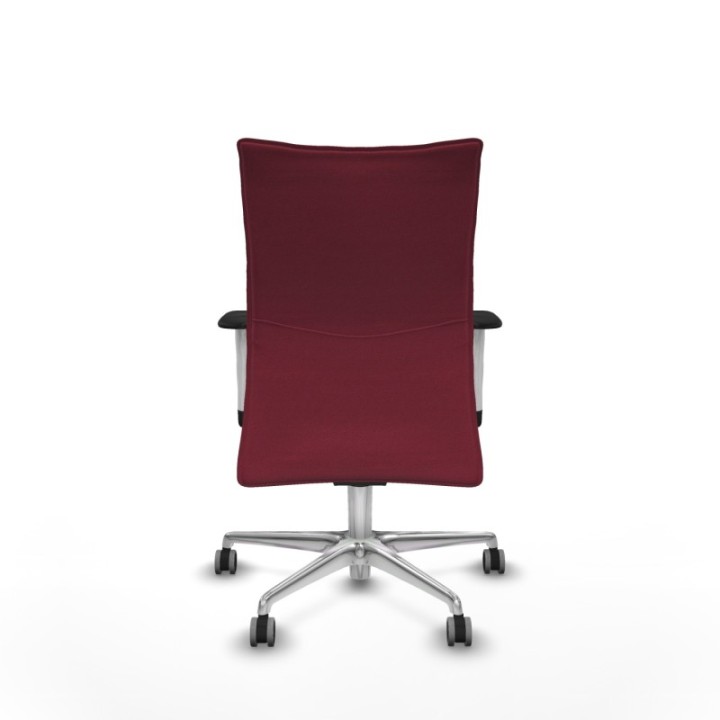 Albacete confidente sincro bali granate brazos 1D blancos base aluminio ruedas 65mm engomadas