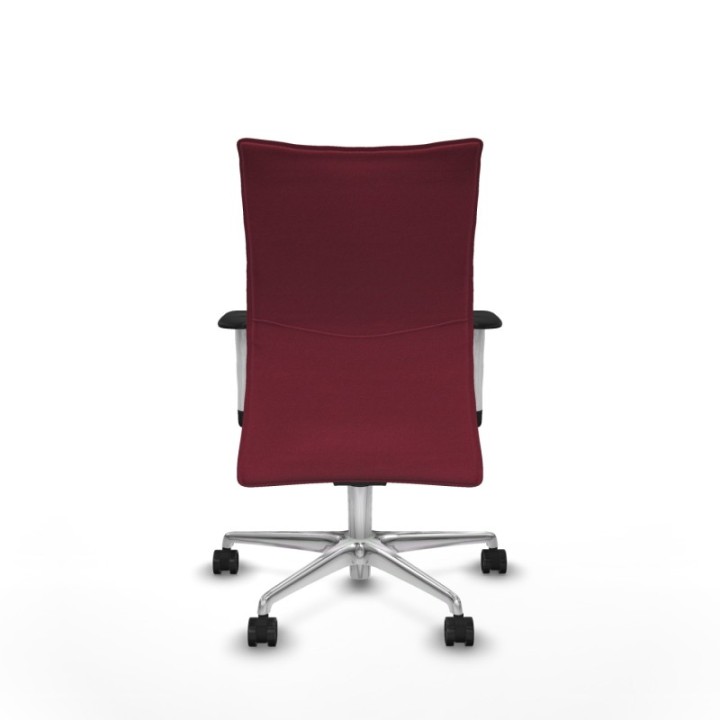 Albacete confidente sincro bali granate brazos 1D blancos base aluminio ruedas 65 mm nailon