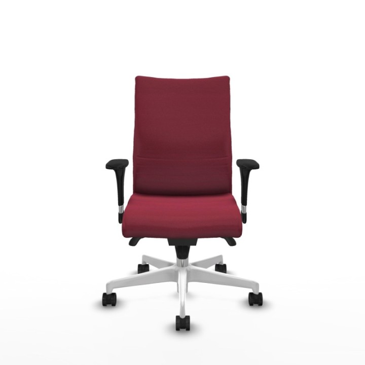 Albacete confidente sincro bali granate brazos 1D base blanca ruedas 65 mm nailon