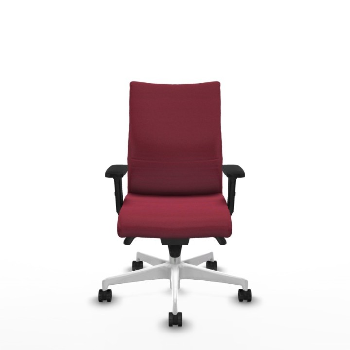 Albacete confidente sincro bali granate brazos 2D base blanca ruedas 65 mm nailon