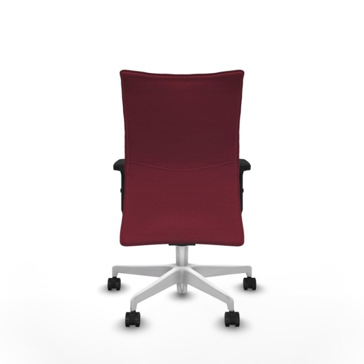 Albacete confidente sincro bali granate brazos 2D base blanca ruedas 65 mm nailon