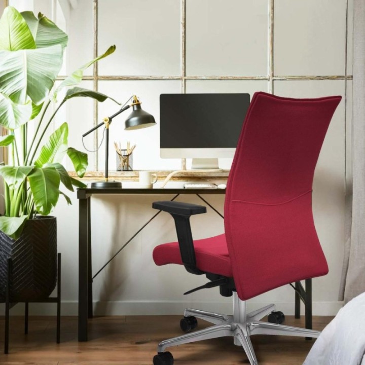 Albacete confidente sincro bali granate brazos 2D base aluminio ruedas 65 mm nailon