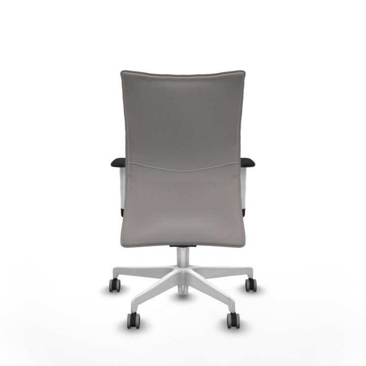 Albacete confidente sincro similpiel blanco brazos 1D blancos base blanca ruedas 65mm engomadas