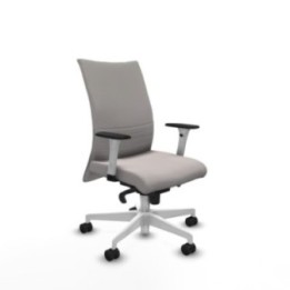 Albacete confidente sincro similpiel blanco brazos 1D blancos base blanca ruedas 65 mm nailon