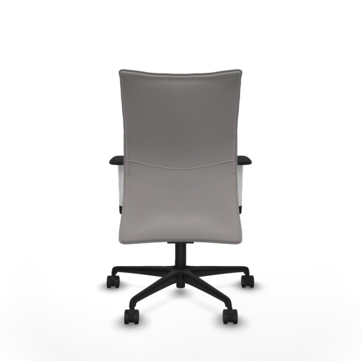 Albacete confidente sincro similpiel blanco brazos 1D blancos base nailon ruedas 65 mm nailon