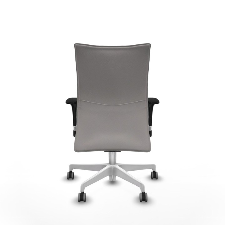 Albacete confidente sincro similpiel blanco brazos 1D base blanca ruedas 65mm engomadas