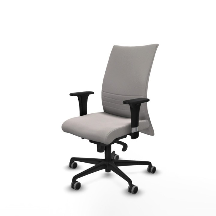 Albacete confidente sincro similpiel blanco brazos 1D base nailon ruedas 65mm engomadas