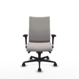 Albacete confidente sincro similpiel blanco brazos 1D base nailon ruedas 65 mm nailon