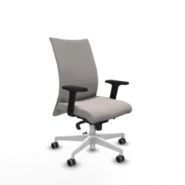 Albacete confidente sincro similpiel blanco brazos 2D base blanca ruedas 65mm engomadas