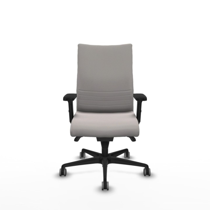 Albacete confidente sincro similpiel blanco brazos 2D base nailon ruedas 65mm engomadas