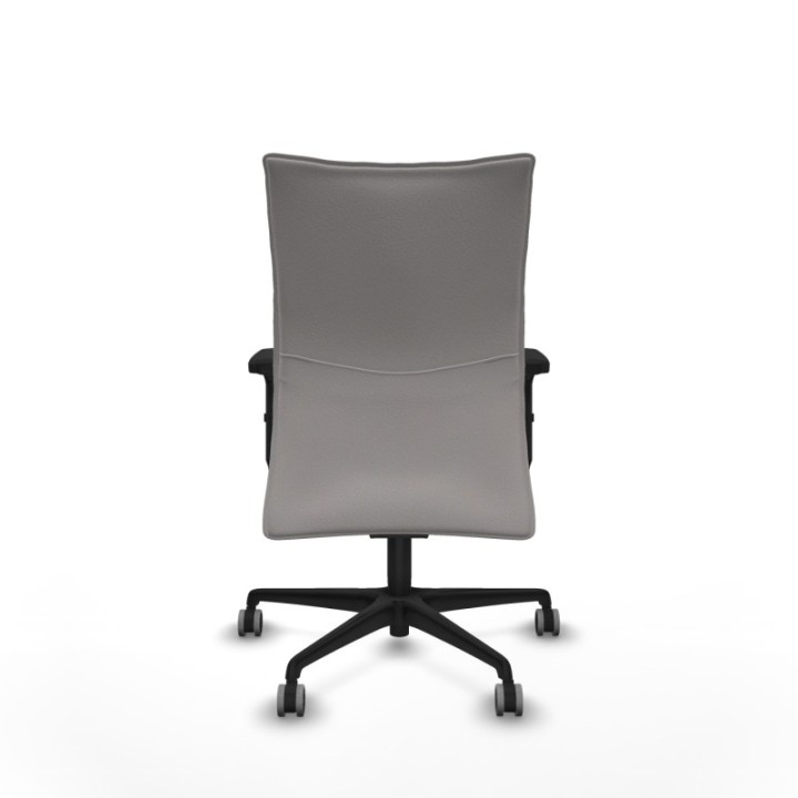 Albacete confidente sincro similpiel blanco brazos 2D base nailon ruedas 65mm engomadas