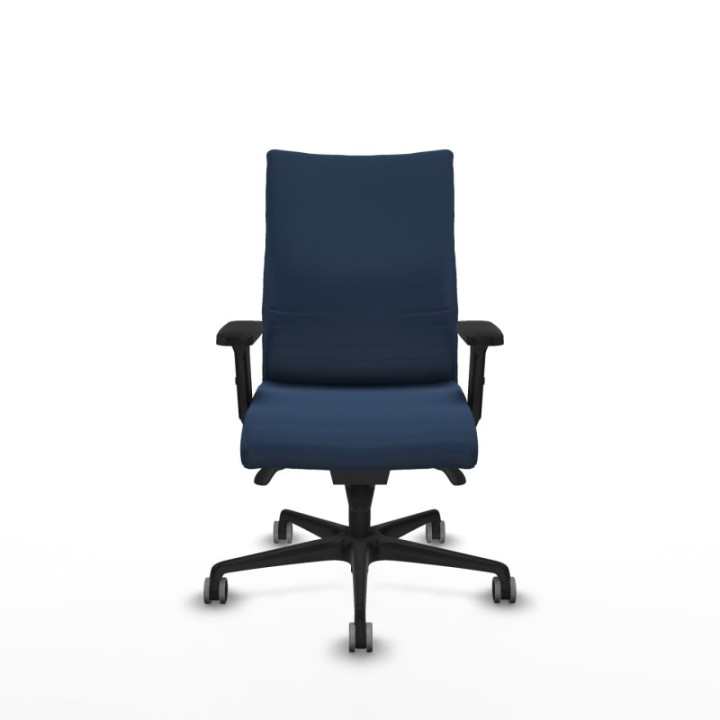 Albacete confidente sincro similpiel azul marino brazos 2D base nailon ruedas 65mm engomadas