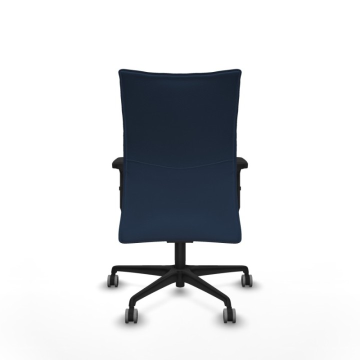 Albacete confidente sincro similpiel azul marino brazos 2D base nailon ruedas 65mm engomadas