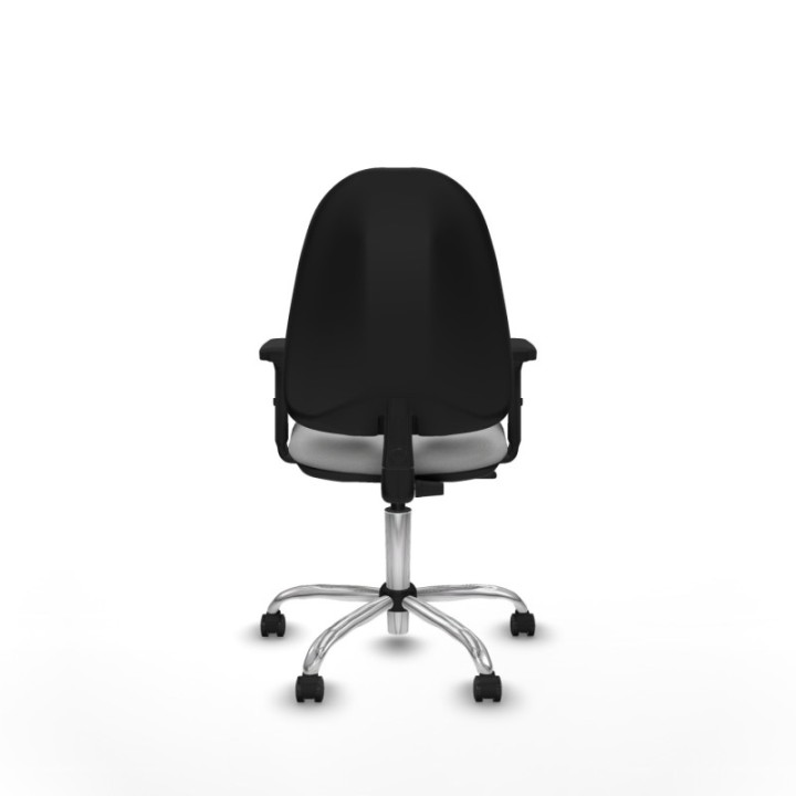 Algarra CP bali gris claro brazos 2D base cromada ruedas autofrenantes 50mm