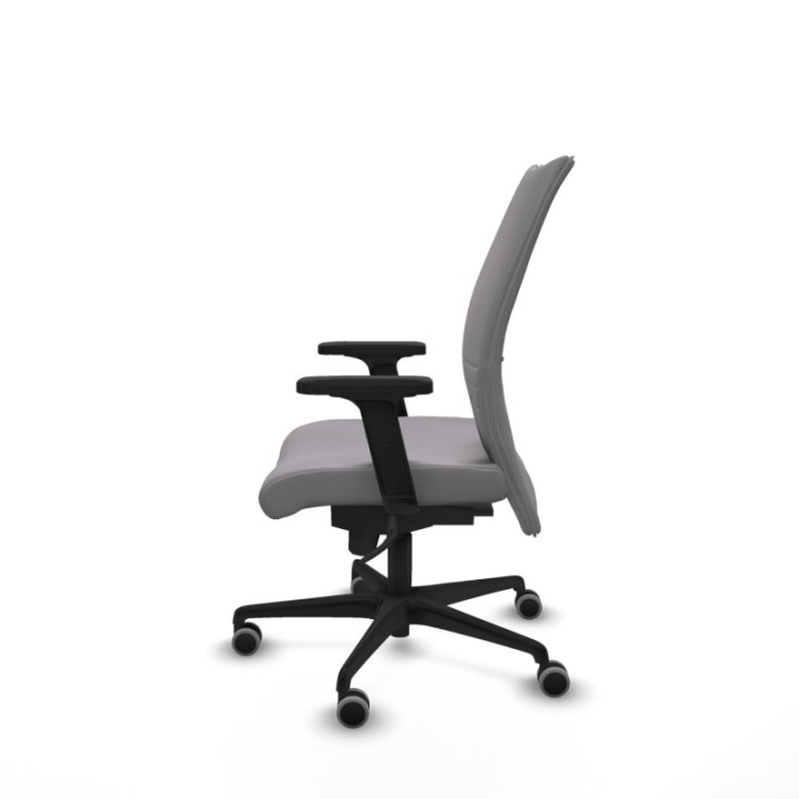 Albacete confidente sincro similpiel gris brazos 2D base nailon ruedas 65mm engomadas