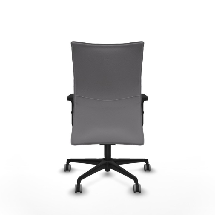 Albacete confidente sincro similpiel gris brazos 2D base nailon ruedas 65mm engomadas