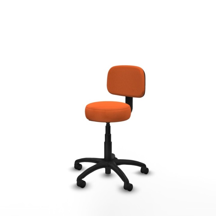 Silla Llanos giratorio bali naranja base poliamida 600 ruedas nailon 50