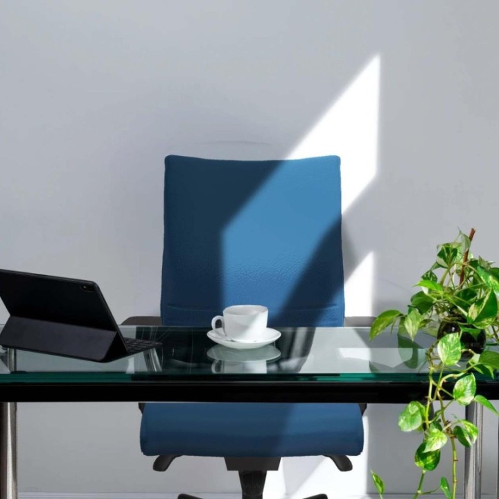 Albacete confidente sincro similpiel gris brazos 2D base nailon ruedas 65 mm nailon