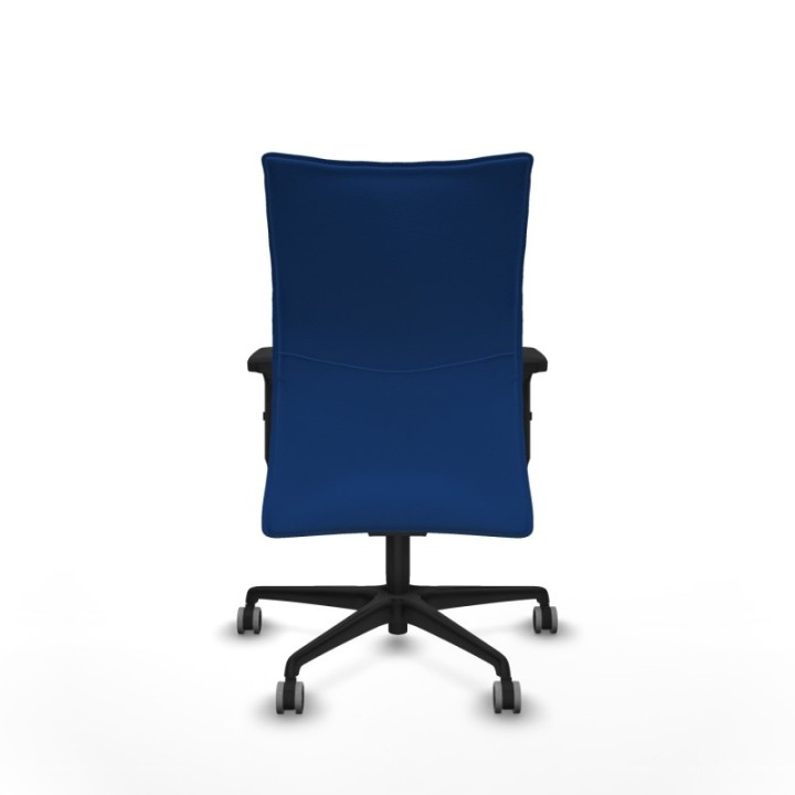 Albacete confidente sincro similpiel azul brazos 2D base nailon ruedas 65mm engomadas